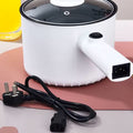 TheDormPot - Easy 1.5L Electric Non-Stick Instant Hot Pot for Dorms, Offices, On-The-Go Cooking - WHITE